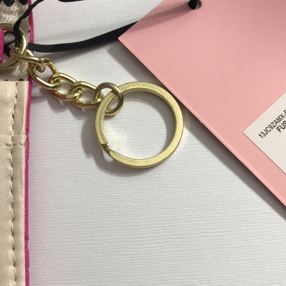 Juicy Couture Fuschia Heart and Soul Furget Me Not Flapp CC Coin Purse - Picture 8 of 11